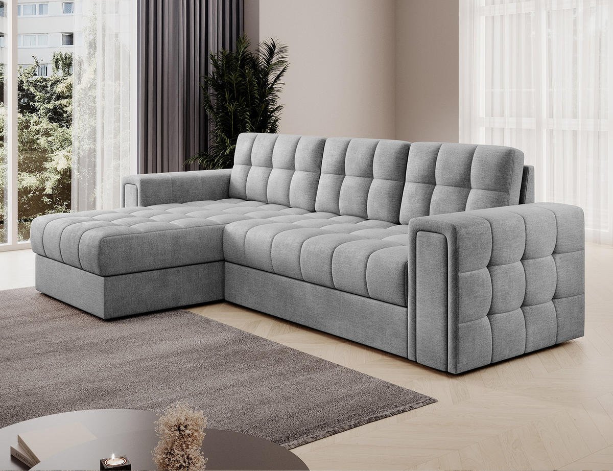 ECKSOFA BLENDI - Grau (Monolith 84) - Grau, Holzwerkstoff (260/150cm) - Möblo