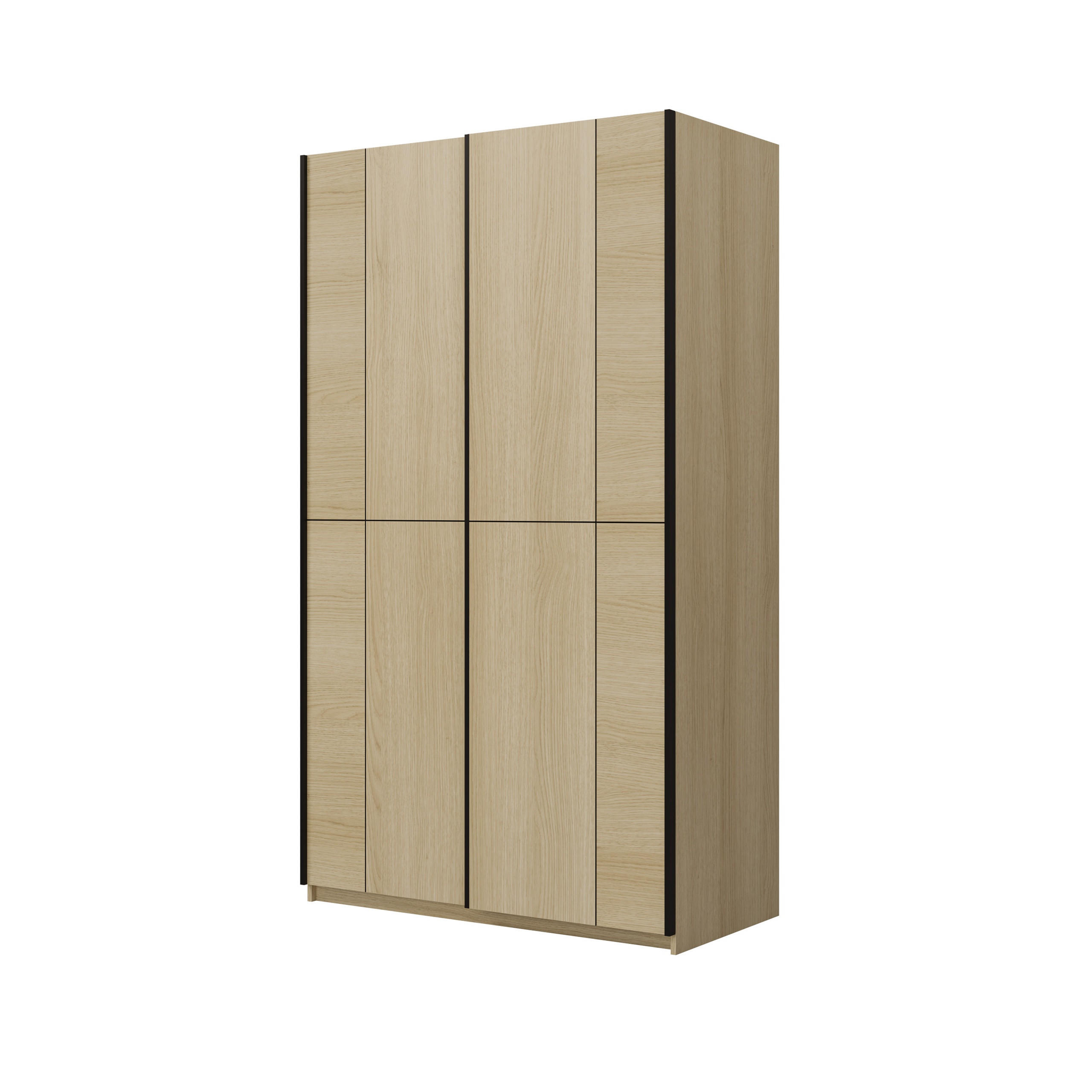 SCHWEBETÜRENSCHRANK LUBERO 120/210/60 cm 3-türig Eiche Lindberg - Eichefarben, Holzwerkstoff (120/210/60cm) - MASSENO