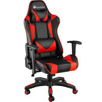 RACING-GAMINGSTUHL Twink, Belastbarkeit 120 kg, schwarz/rot - Rot/Schwarz, Textil (68/125/69cm) - tectake