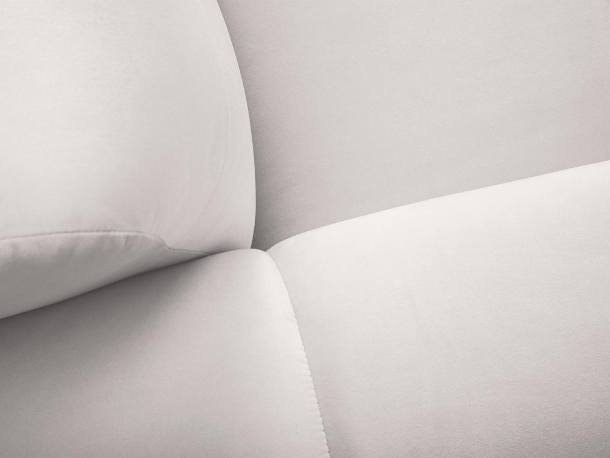 SOFA Kendal aus Samt hellgrau 2 Sitzplätze - Hellgrau, Textil (156/79/103cm) - Micadoni