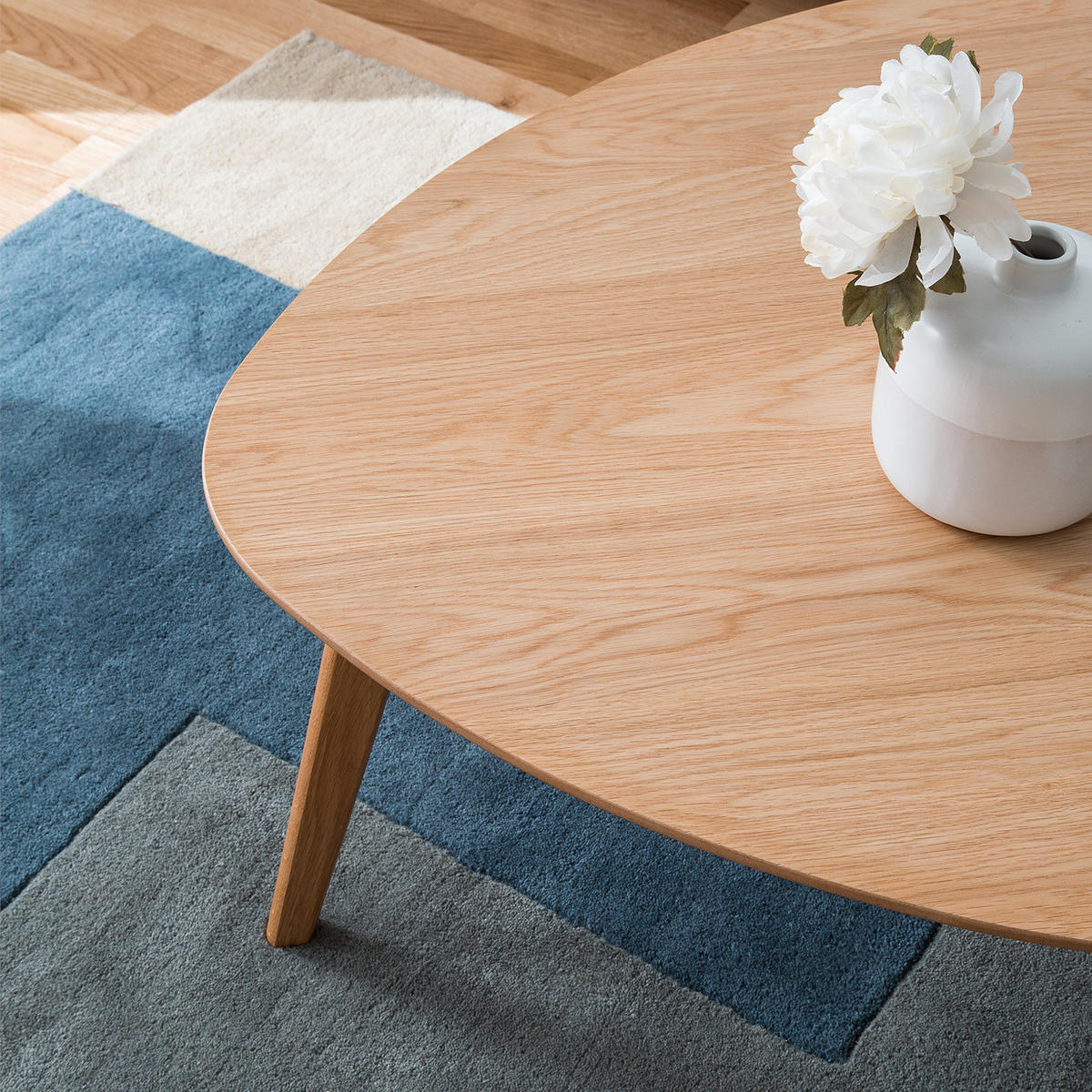 COUCHTISCH - Eiche teilmassiv - Eichefarben, Holzwerkstoff (80/80/40cm) - home24