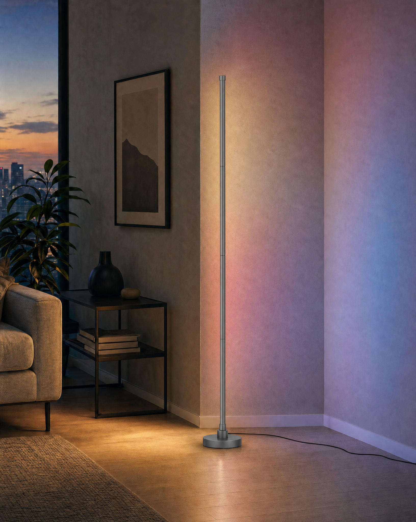 Northpoint Led-Ecklampe Grau 15.5x147.5x15.5 cm