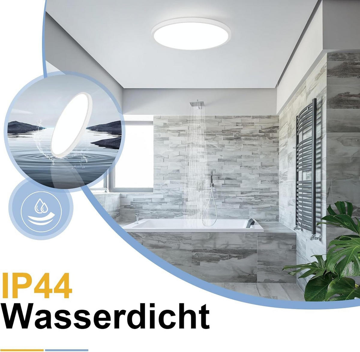 LED-DECKENLEUCHTE Macgregor 30/30/2.4cm - Weiß, Kunststoff (30/30/2.4cm) - Nettlife