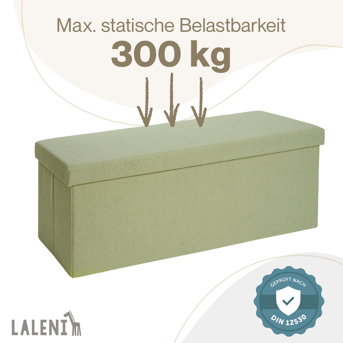 SITZBANK 110/38/38 cm, faltbar, Grün - Grün, Kunststoff (38/38/110cm) - Laleni