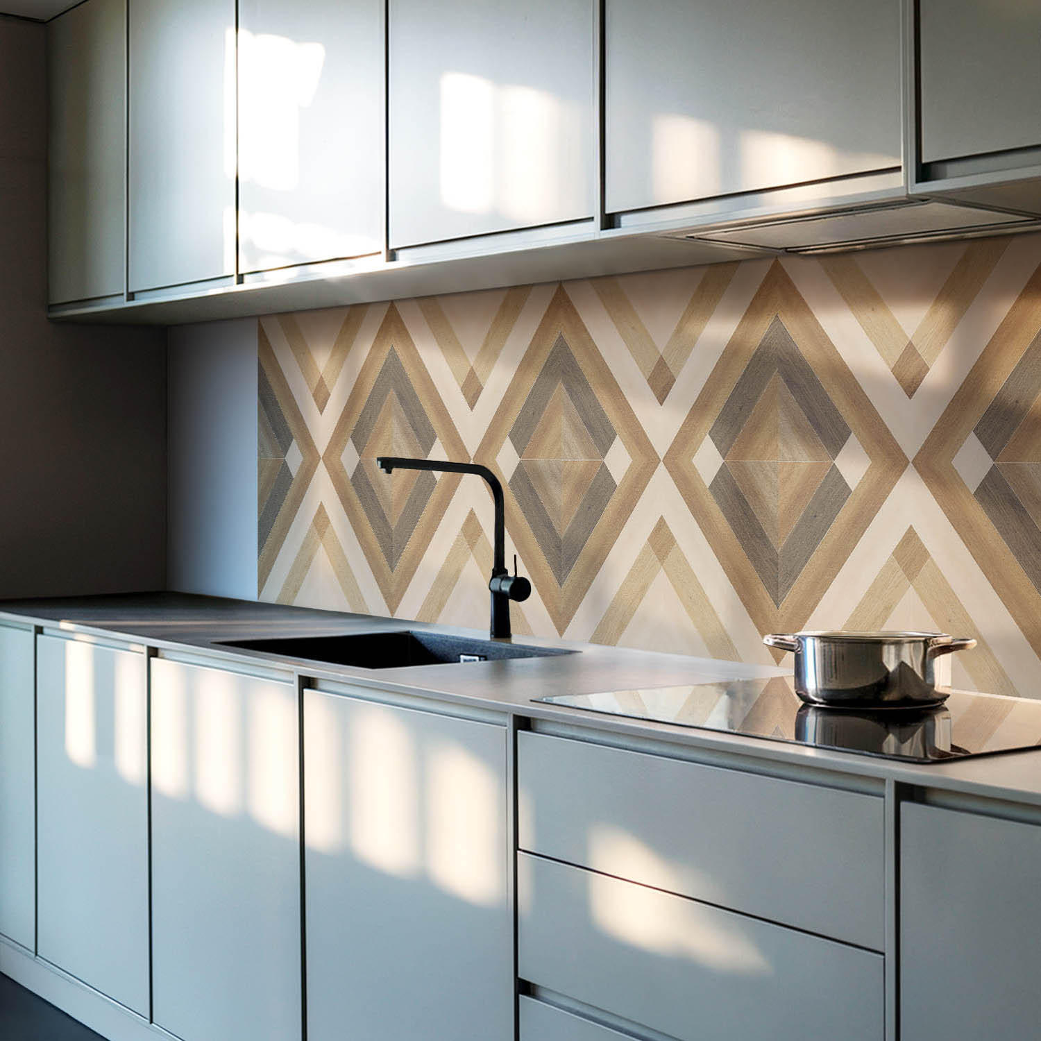 WANDPANEEL 120x60 cm selbstklebend Axenta - Braun, Kunststoff (60/1.6/120cm) - Wallfluent