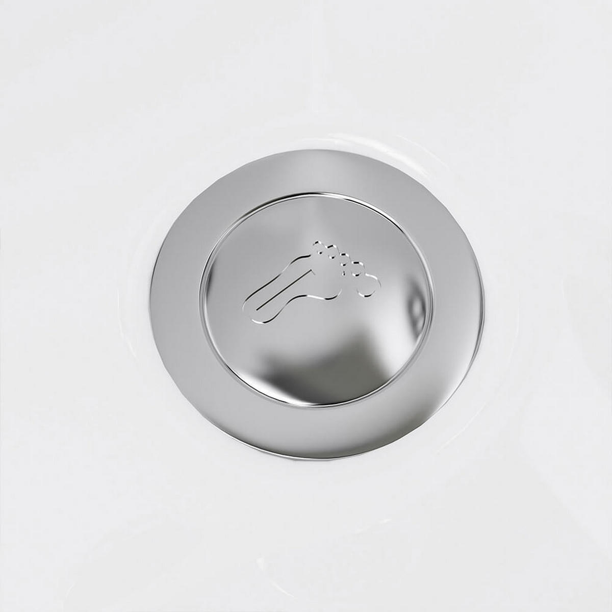 SENIORENBADEWANNE sitzend mit Whirlpoolfunktion VITAL L - 85 x 95 cm Rechts - Weiß, Kunststoff (85/100/95cm) - Home Deluxe