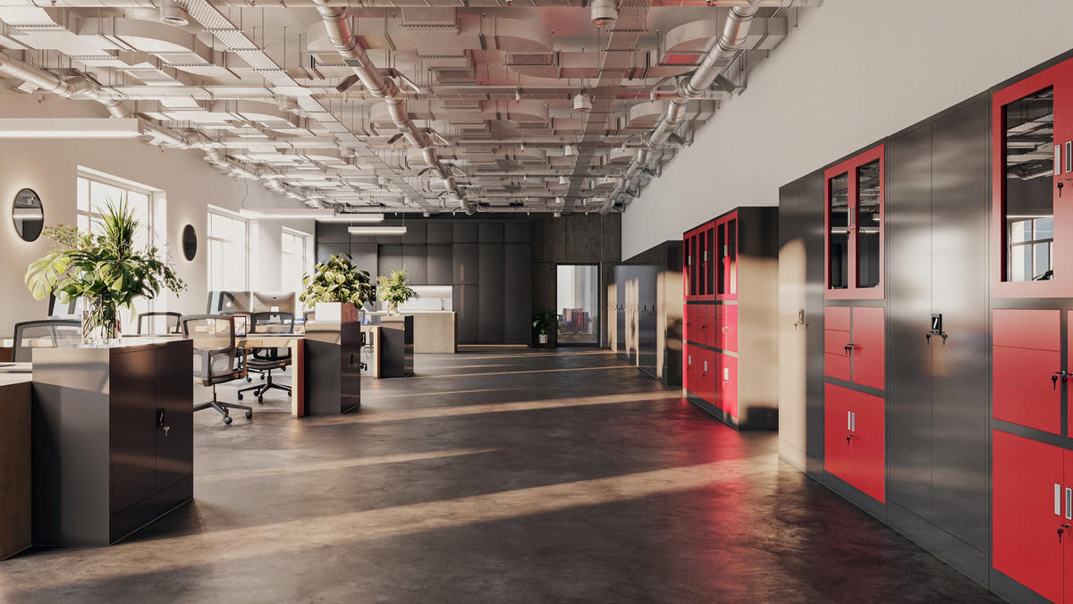 AKTENSCHRANK JAN 185x90x45 cm - Anthrazit, Metall (90/185/40cm) - Jan Nowak