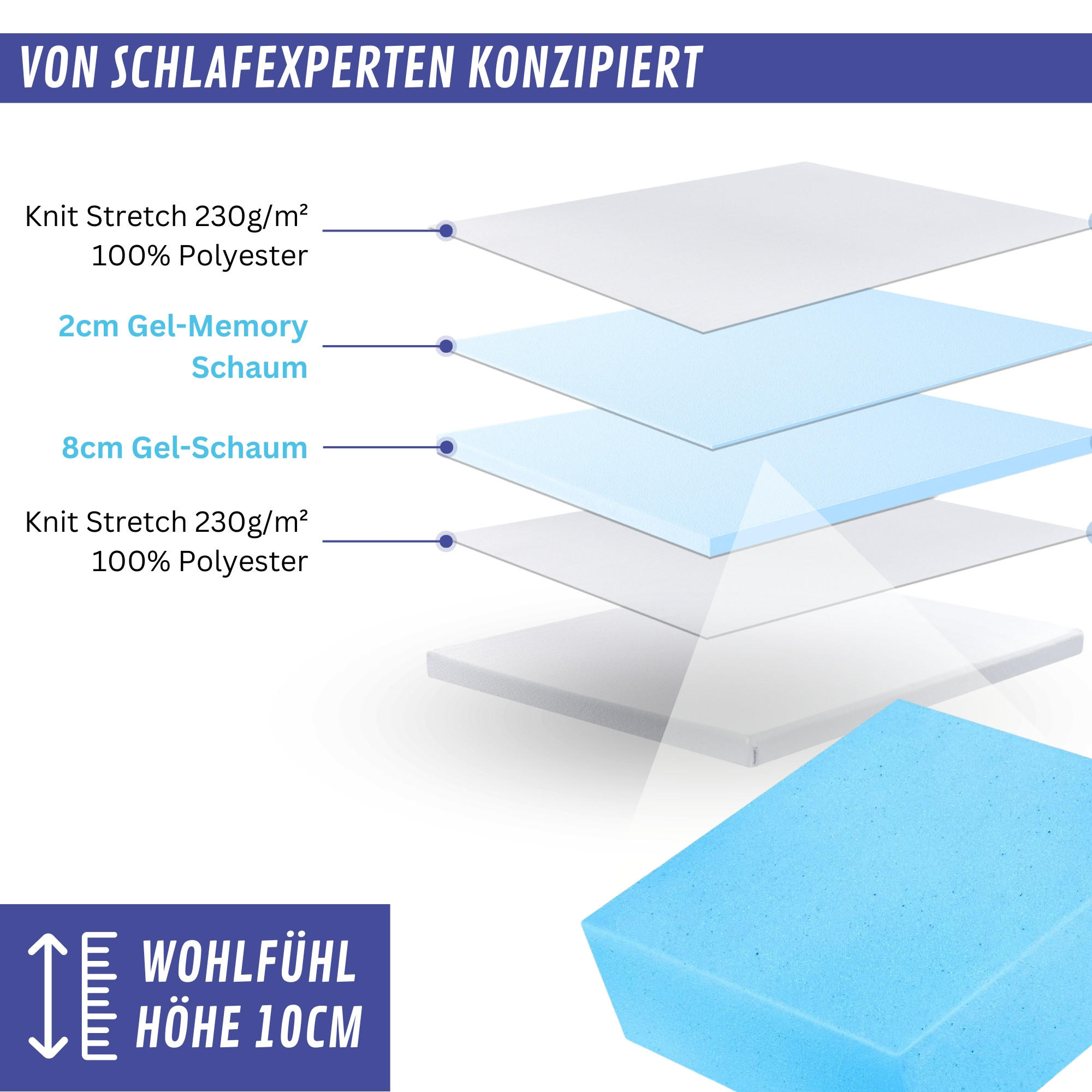 TOPPER Luxury, 140x200cm - Weiß, Textil (140/200cm) - Arensberger