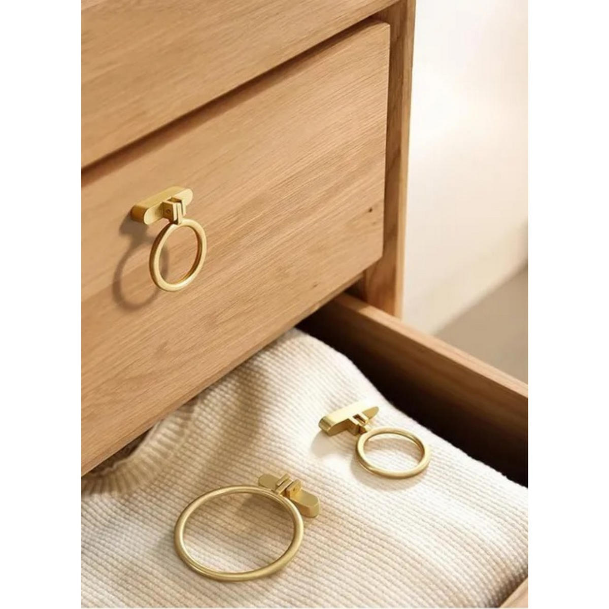 SCHRANKKNOPF Gold 4er-Set - Goldfarben, Metall (5.1/5.1/6.6cm)