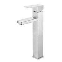 BADEZIMMERARMATUR mit 60 cm Zulaufrohr, 190 x 168 mm, silber. - Silberfarben, Metall (25/7/19cm) - Vallsero