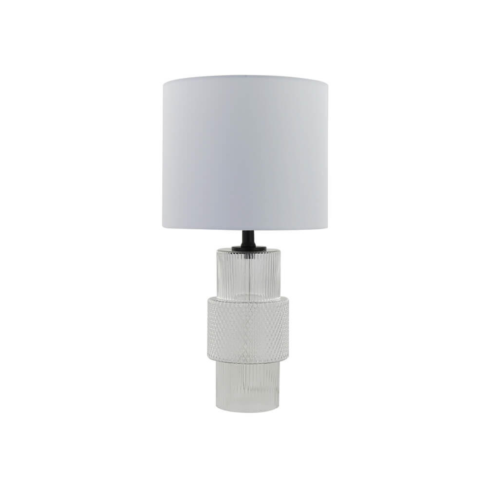 TISCHLAMPE YUKI - Transparent, Große Tischlampe - Transparent, Glas (26/26/51.6cm) - Home Deluxe