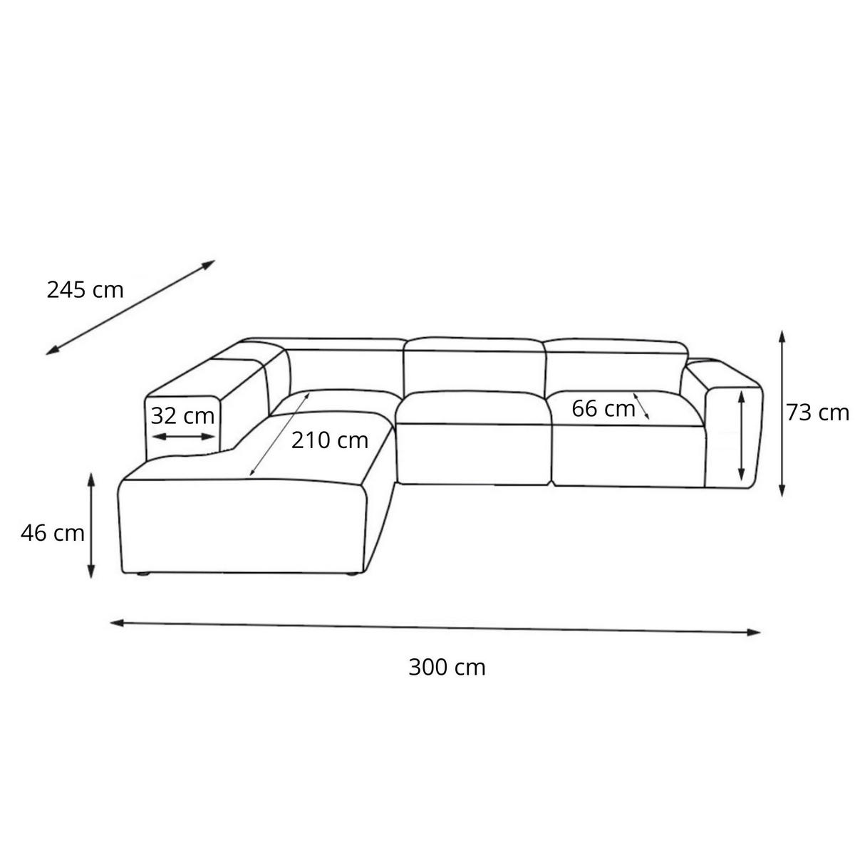 4-SITZER modulares Ecksofa HEAVEN SET 2 Links, Breite 300 cm Webstoff Dunkelgrau - Dunkelgrau/Schwarz, Holz/Kunststoff (300/245cm) - Muffo