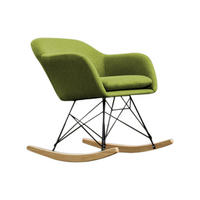 SCHAUKELSTUHL STELLA Grün Webstoff - Grün, Textil (62/73/75cm) - KAWOLA