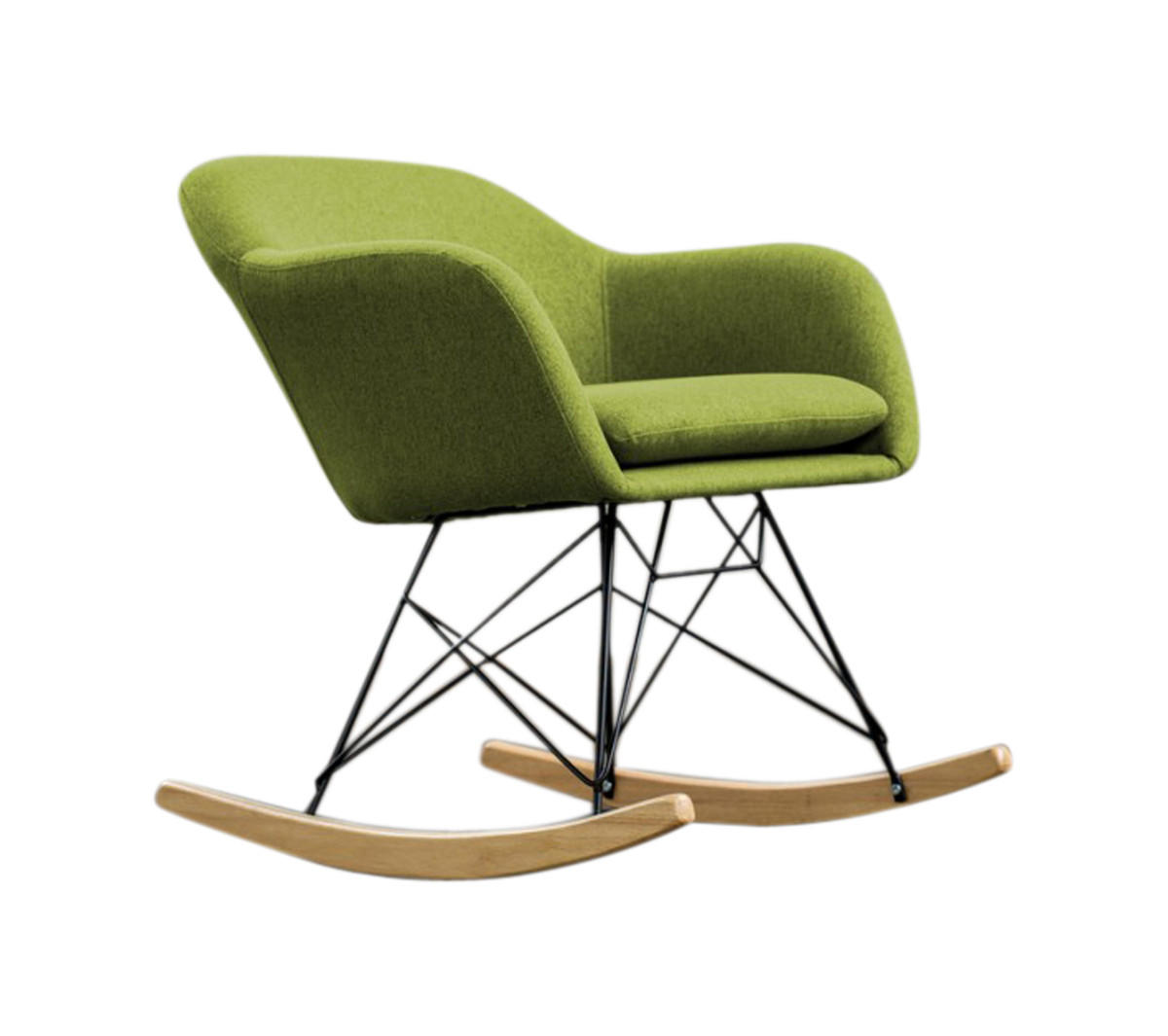 SCHAUKELSTUHL STELLA Grün Webstoff - Grün, Textil (62/73/75cm) - KAWOLA