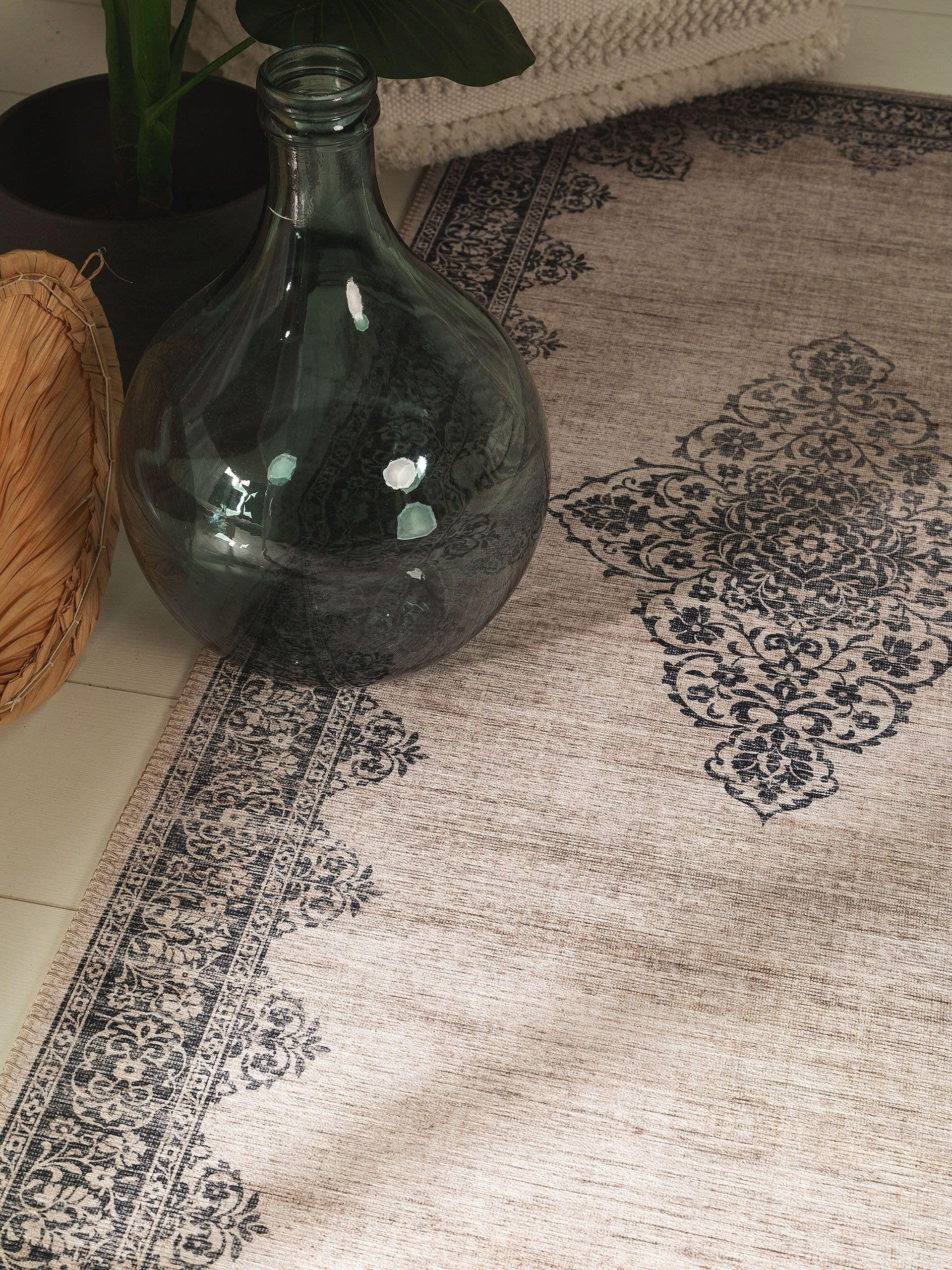 Thumbnail - benuta Pop Läufer, Grau, Textil, Orientalisch, Rechteckig, 80x240 cm, Oeko-Tex® Standard 100, wasserabweisend, Teppiche ...