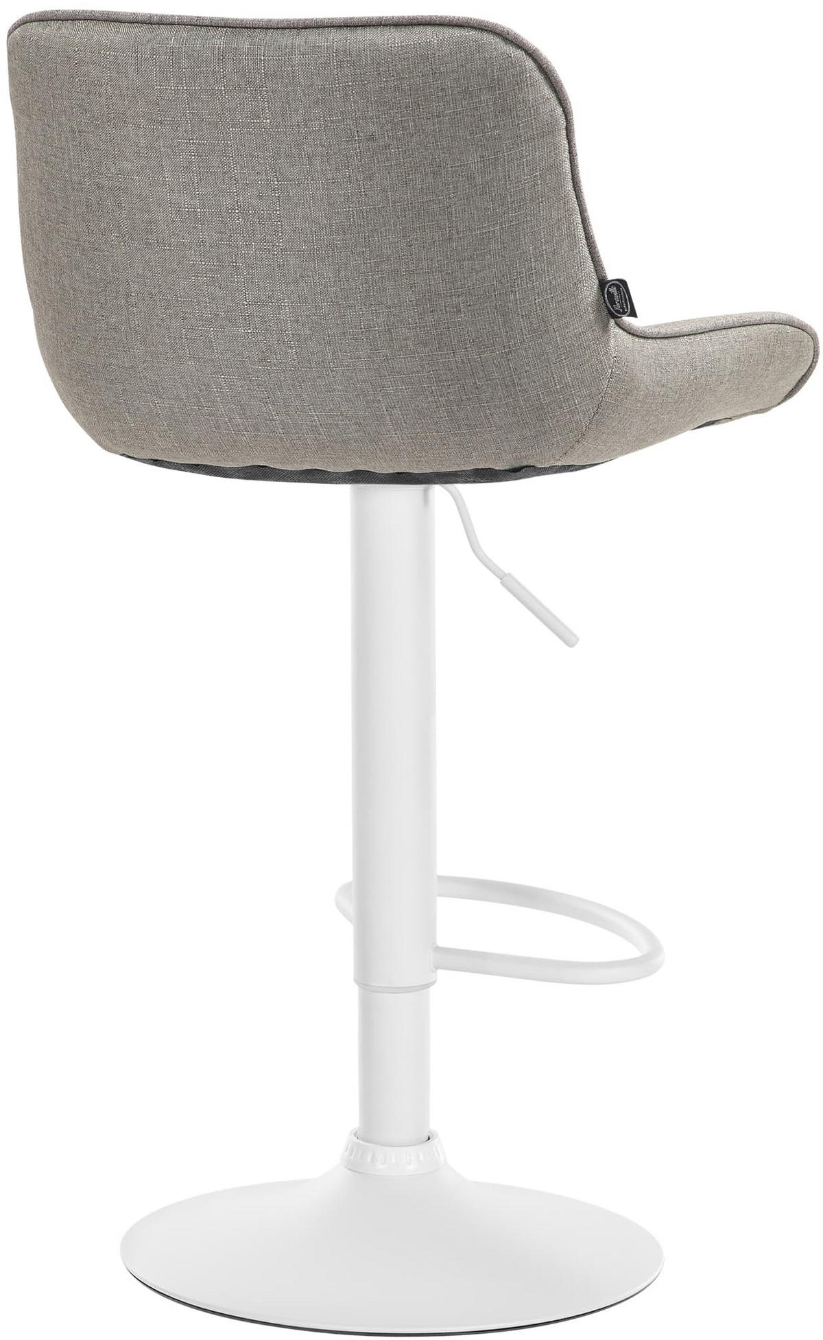 BARHOCKER 2er Set Stoff taupe - Taupe/Weiß, Textil/Metall (49/85/51cm) - CLP