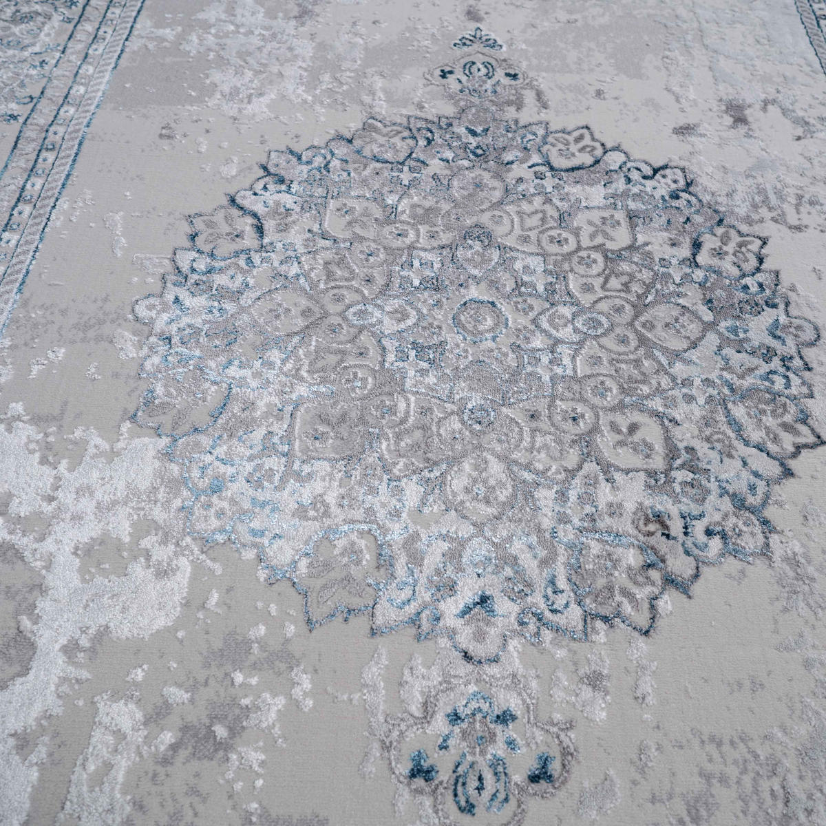 WEBTEPPICH Victoria Blau - Blau, Textil (70/240cm) - Kukoon Rugs