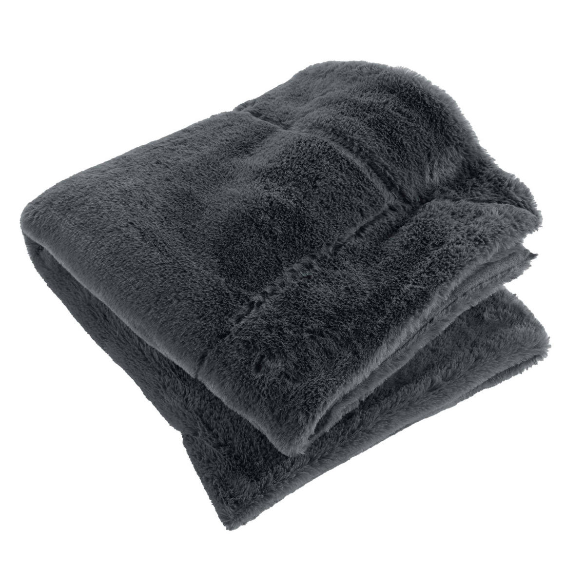 TAGESDECKE Caresse 125/150 cm - Anthrazit, Textil (150/125cm) - Douceur d´intérieur