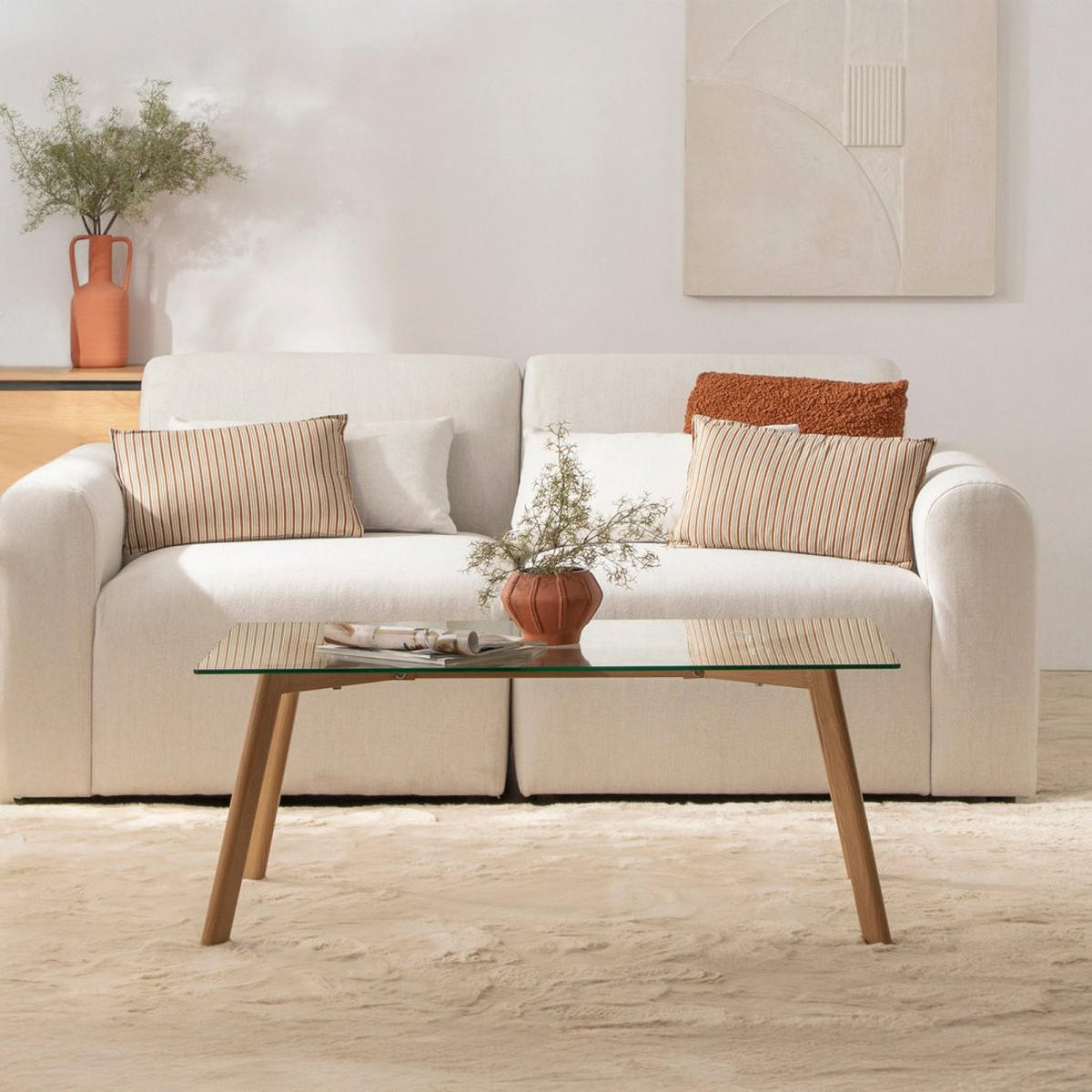 COUCHTISCH FESTER Eyre Durchsichtig 110 cm x 45 cm - Transparent, Glas (60/110/45cm) - Klast Home