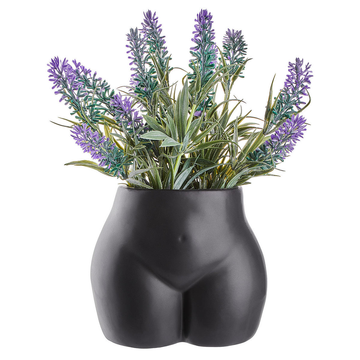 BLUMENTOPF/VASE (4er Set) Boody - Schwarz, Stein (15cm) - Butlers