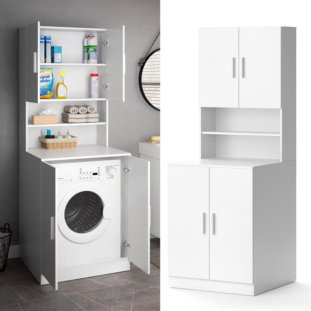 WASCHMASCHINENSCHRANK Liana Weiß 70.5 x 190.5 cm - Weiß, Holzwerkstoff (70.5/190.5/70cm) - Vicco