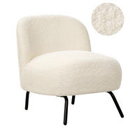 SESSEL Bouclé Cremeweiß Kumla - Weiß, Textil (62/67/70cm) - Beliani