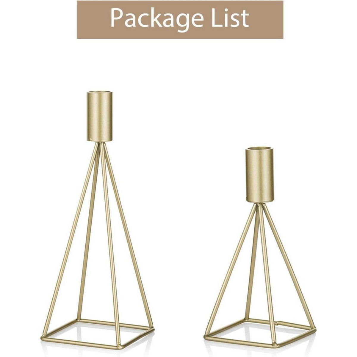 KERZENSTÄNDER 2er Set Metall Gold - Goldfarben, Metall (9/24/9cm)