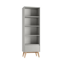 POLICA ZA KNJIGE Swing Sivo i drvo - siva, drvni materijal (65/200/42cm) - Petits-meubles
