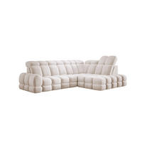 ECKSOFA TOLLO Salvador-stoff L-form 302x217x105 cm creme - Creme, Holz/Textil (217/302cm) - DomoHome