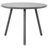 COUCHTISCH Nenim Kunststoff Dunkelgrau Beistelltisch Rund - Dunkelgrau, Kunststoff (60/60/45cm) - DELUKE