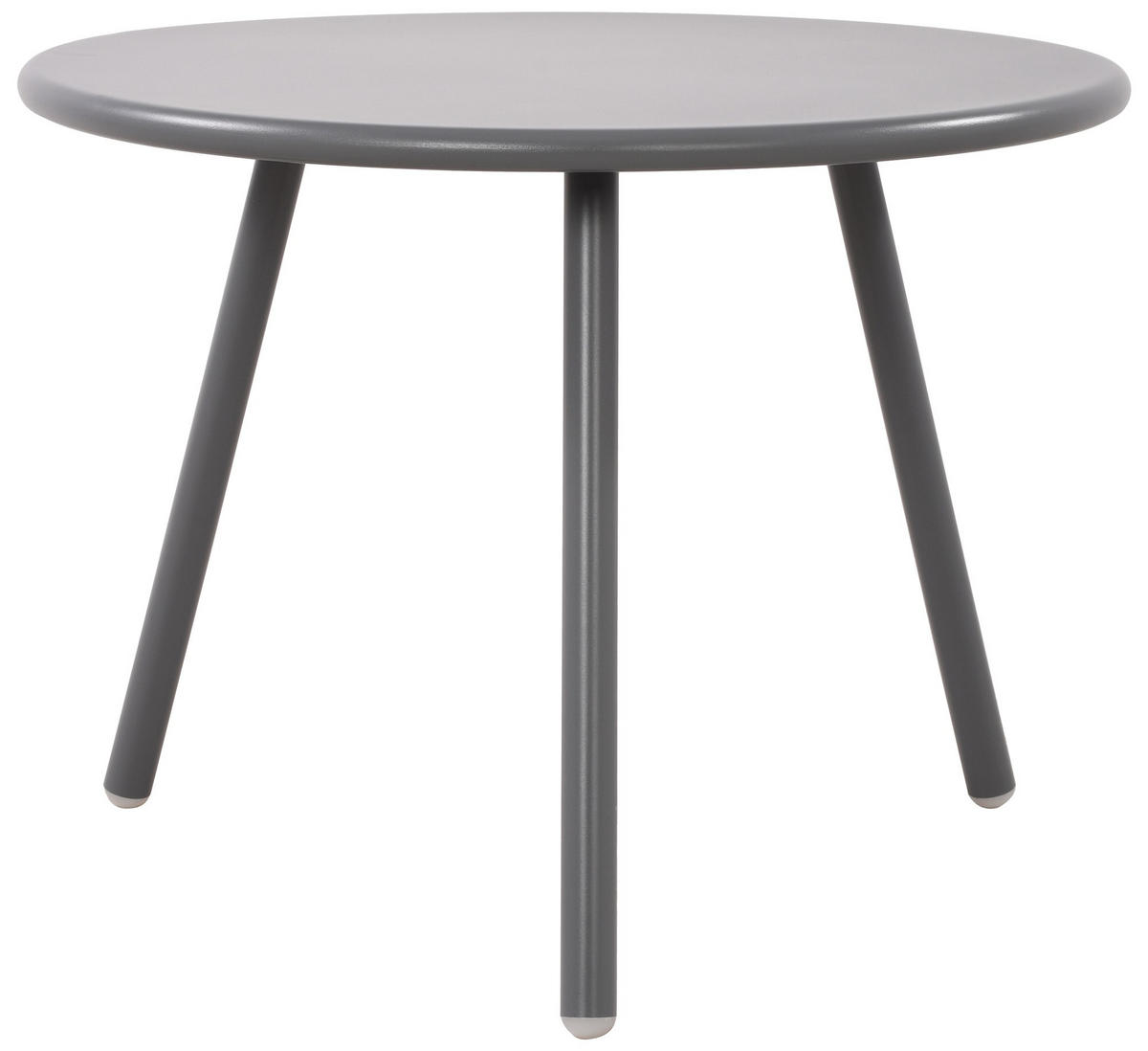 COUCHTISCH rund 60 cm Kunststoff dunkelgrau - Dunkelgrau, Kunststoff/Metall (60/60/45cm) - CLP