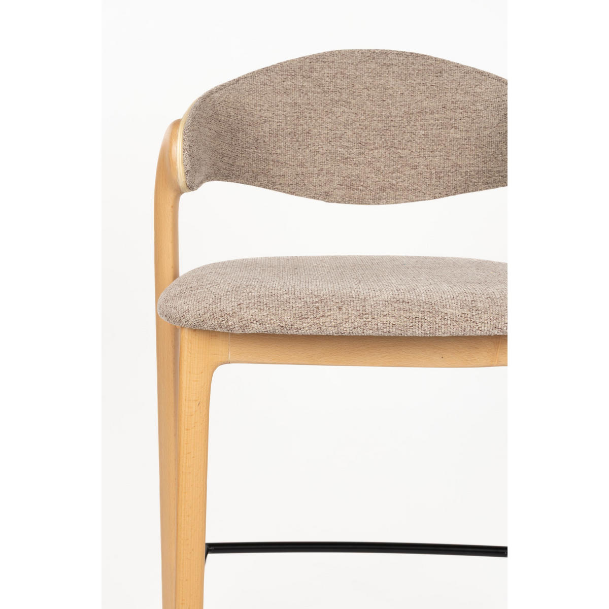 BARHOCKER Babington Rückenlehne 65 cm Naturel - 2 er Set - Beige, Holz (57.7/91.5/51.4cm) - Dutchbone