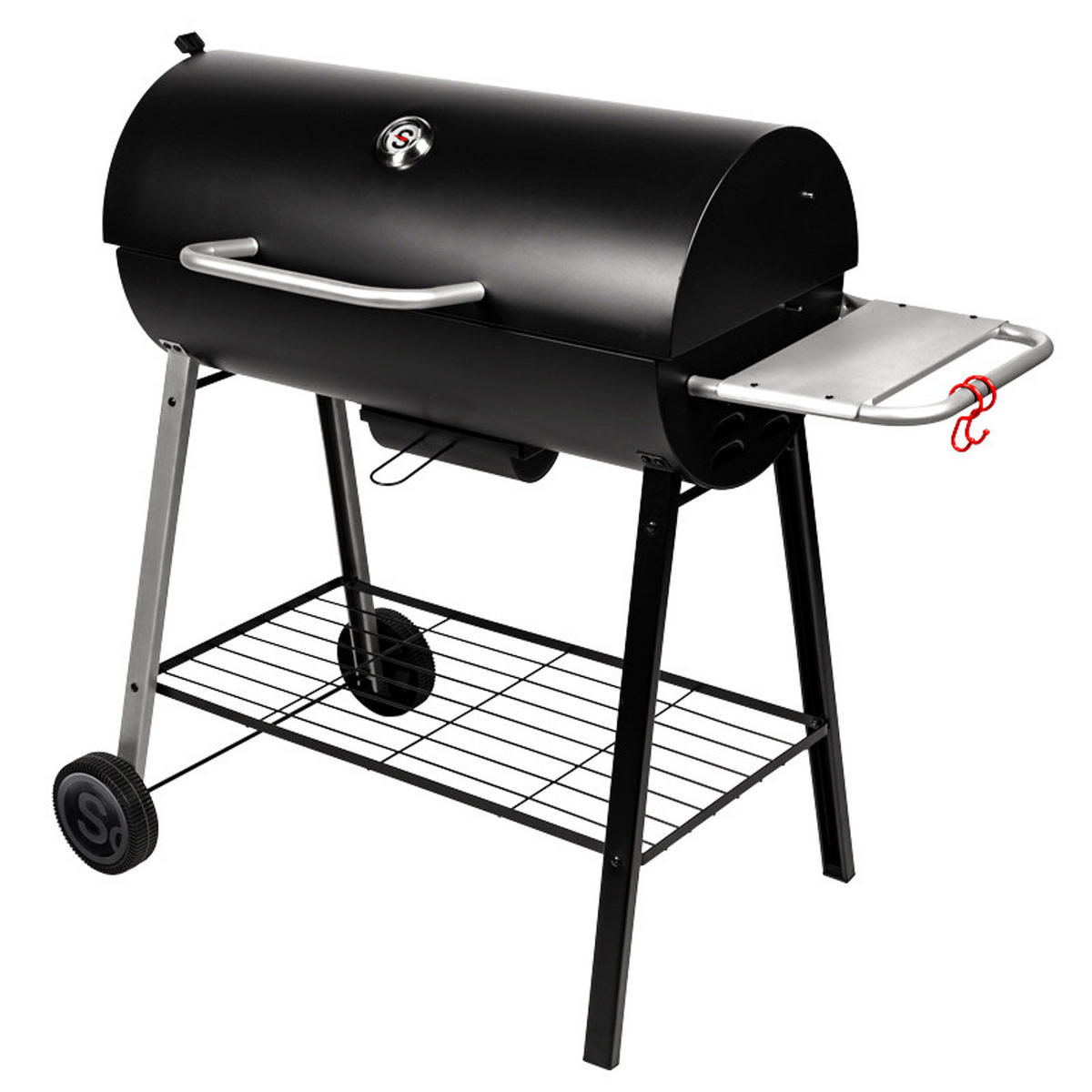 KOHLEGRILL - Schwarz, Metall (56.5/95.5/104.5cm)