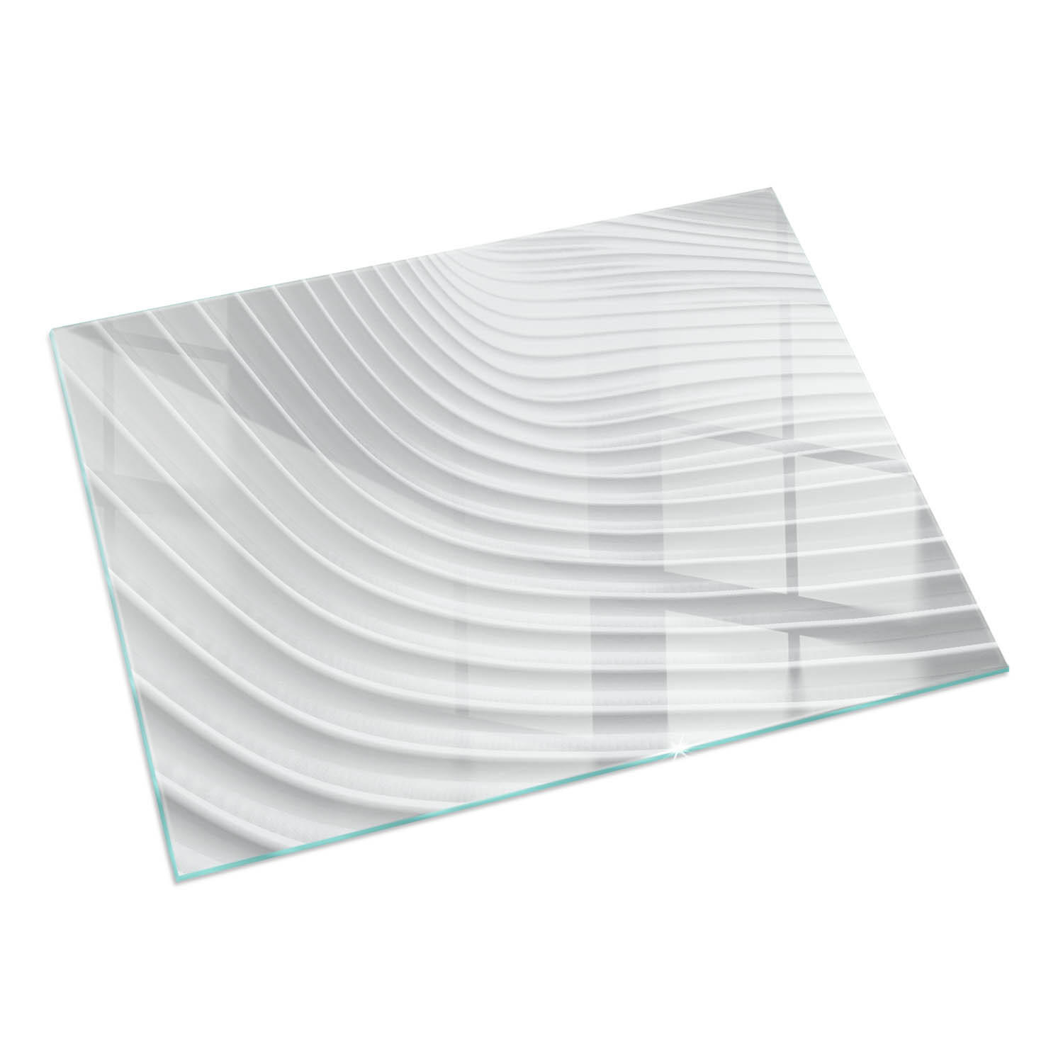 ArtPrintCave Glasplatte Weiß 120x80x0.4 cm