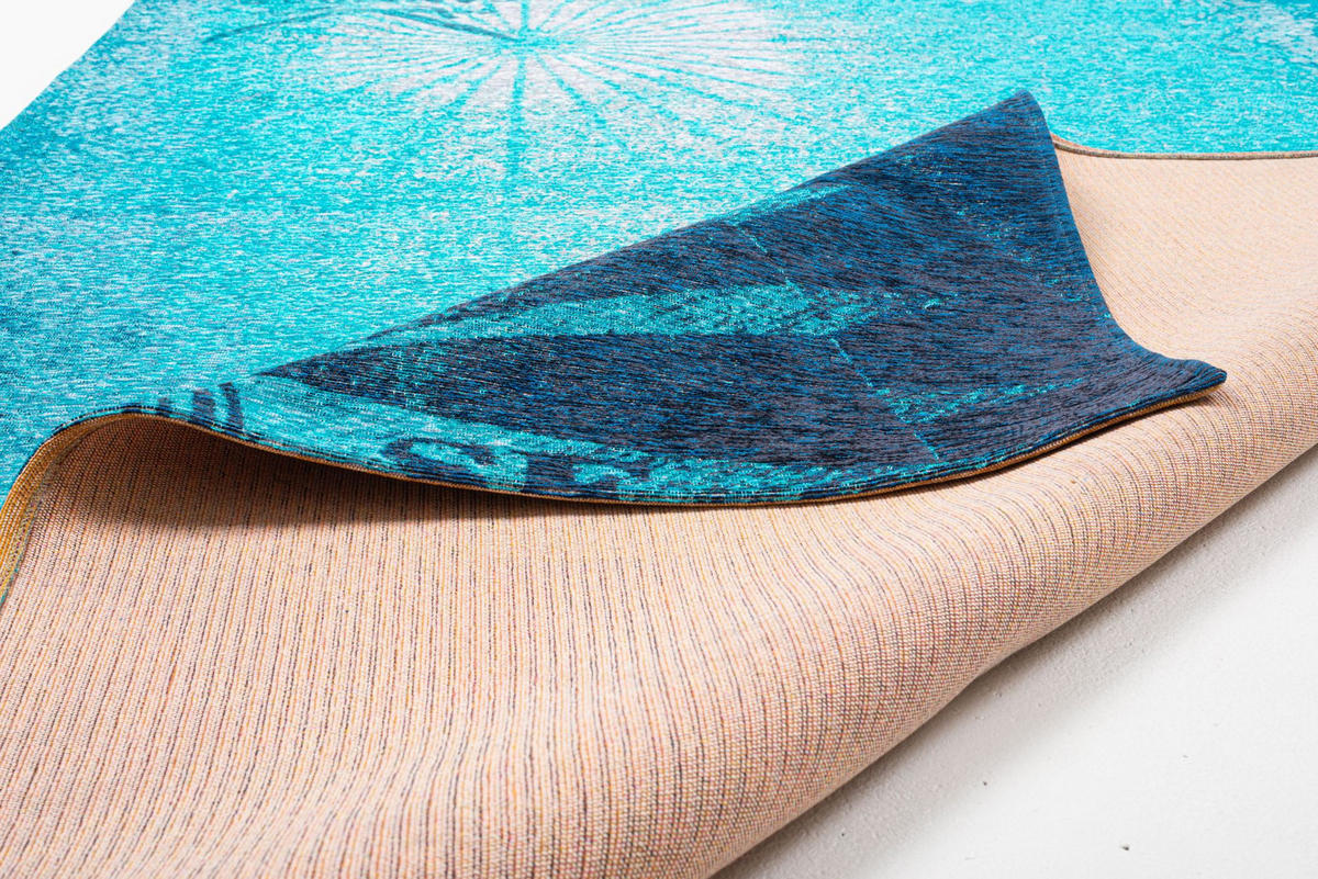 FLACHWEBTEPPICH Keitum 60x90 cm - Blau, Textil (60/90cm) - Sansibar SYLT
