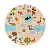 KINDERTEPPICH Bunt Ø 200 cm - Multicolor, Kunststoff (200/200cm) - TT Home