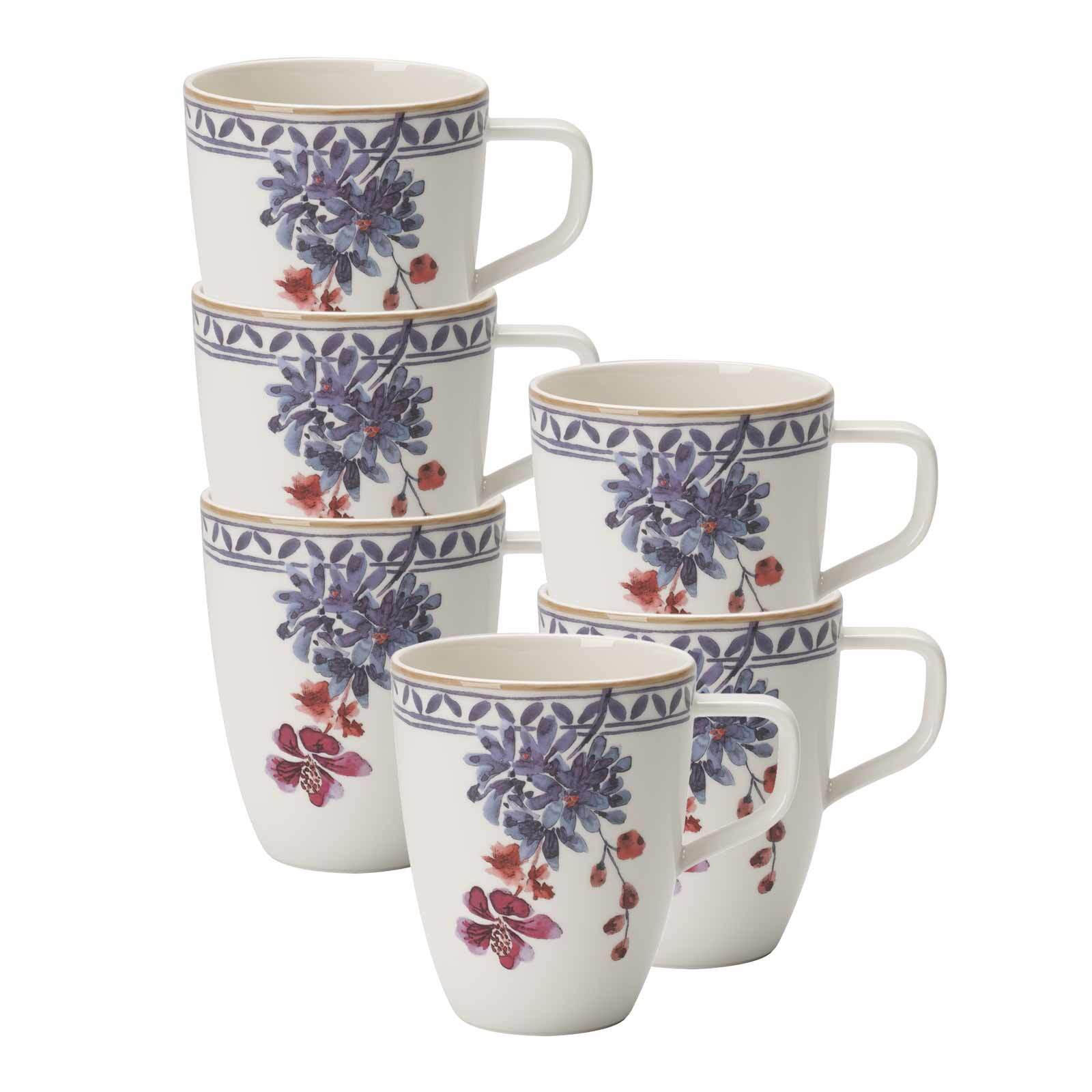 BECHER MIT HENKEL Artesano Provençal Lavendel bunt 290 ml 6er Set - Multicolor, Keramik (0.29L) - Villeroy & Boch