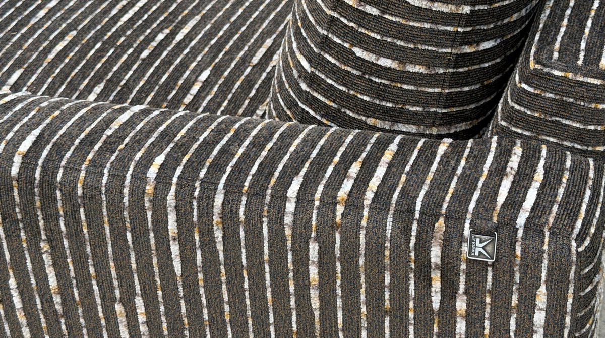 ECKSOFA MARLIN Braun Flachgewebe - Dunkelbraun/Schwarz, Kunststoff/Textil (262/168cm) - KAWOLA