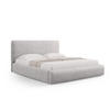 BETT mit Bettkasten und Kopfteil Colonel aus Chenille-Stoff hellgrau 200x200cm - Hellgrau, Textil (200/200cm) - Cosmopolitan Design