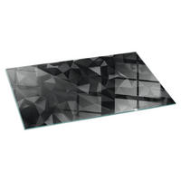 GLASPLATTE für Kamin 120x60 cm Schwarz - Schwarz, Glas (120/60/0.4cm) - ArtPrintCave