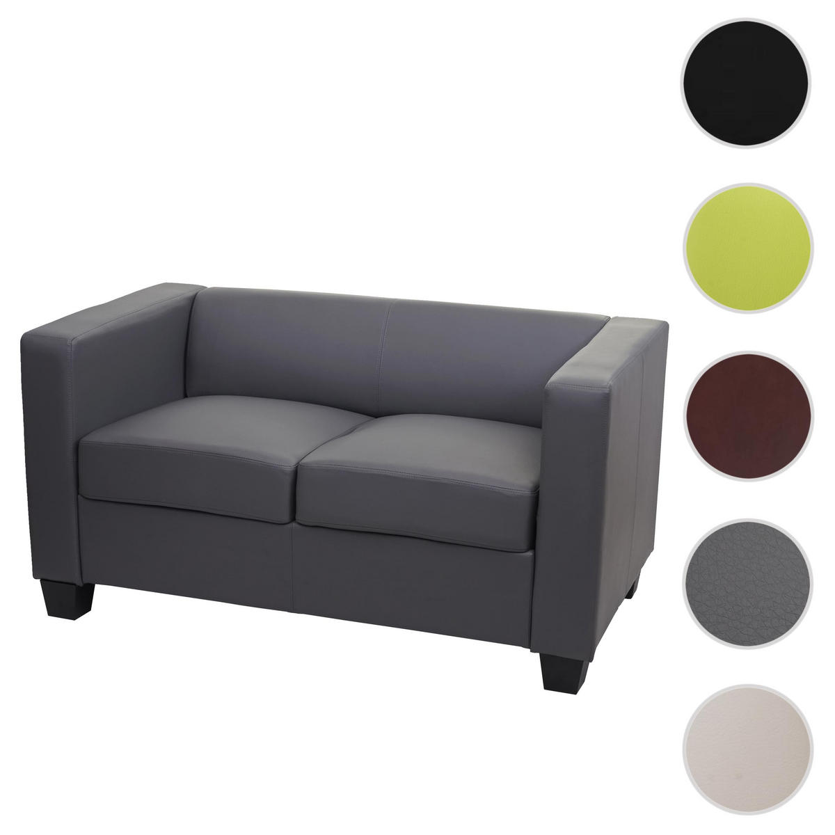 2-SITZER-SOFA Grau - Grau, Textil (137/70/75cm) - MCW