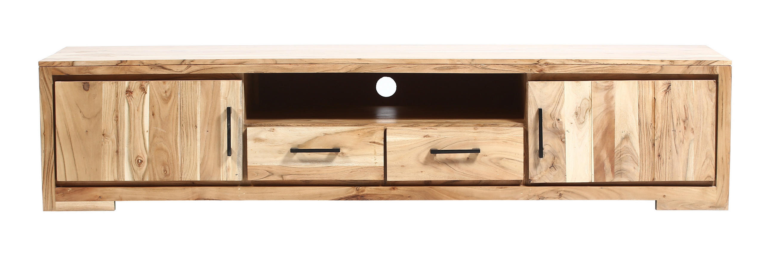LOWBOARD SARAH - Beige/Naturfarben, Akazienholz/Holz (205/45/50cm) - SAM