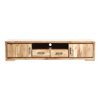 LOWBOARD SARAH - Beige/Naturfarben, Akazienholz/Holz (205/45/50cm) - SAM
