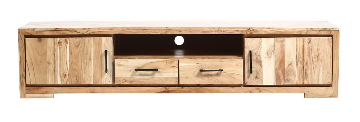 LOWBOARD SARAH - Beige/Naturfarben, Akazienholz/Holz (205/45/50cm) - SAM