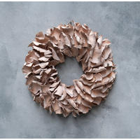 TROCKENBLUMEN Palmblütenkranz Apricot 25 cm - Orange, Naturmaterialien (5cm) - Lykke & You