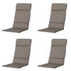 GARTENSTUHLKISSEN Rippe 125/50 cm 4er-Set - Braun, Textil (50/3/125cm) - Madison