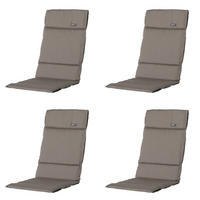 GARTENSTUHLKISSEN Rippe 125/50 cm 4er-Set - Braun, Textil (50/3/125cm) - Madison