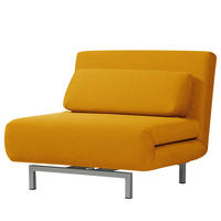 SCHLAFSESSEL - Gelb/Silberfarben, Textil/Metall (92/78/85cm) - home24