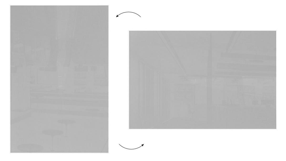 GLASBOARD, grau 60x40cm - rahmenloses Glasboard - Grau, Glas (60/40/0.7cm) - ALLboards