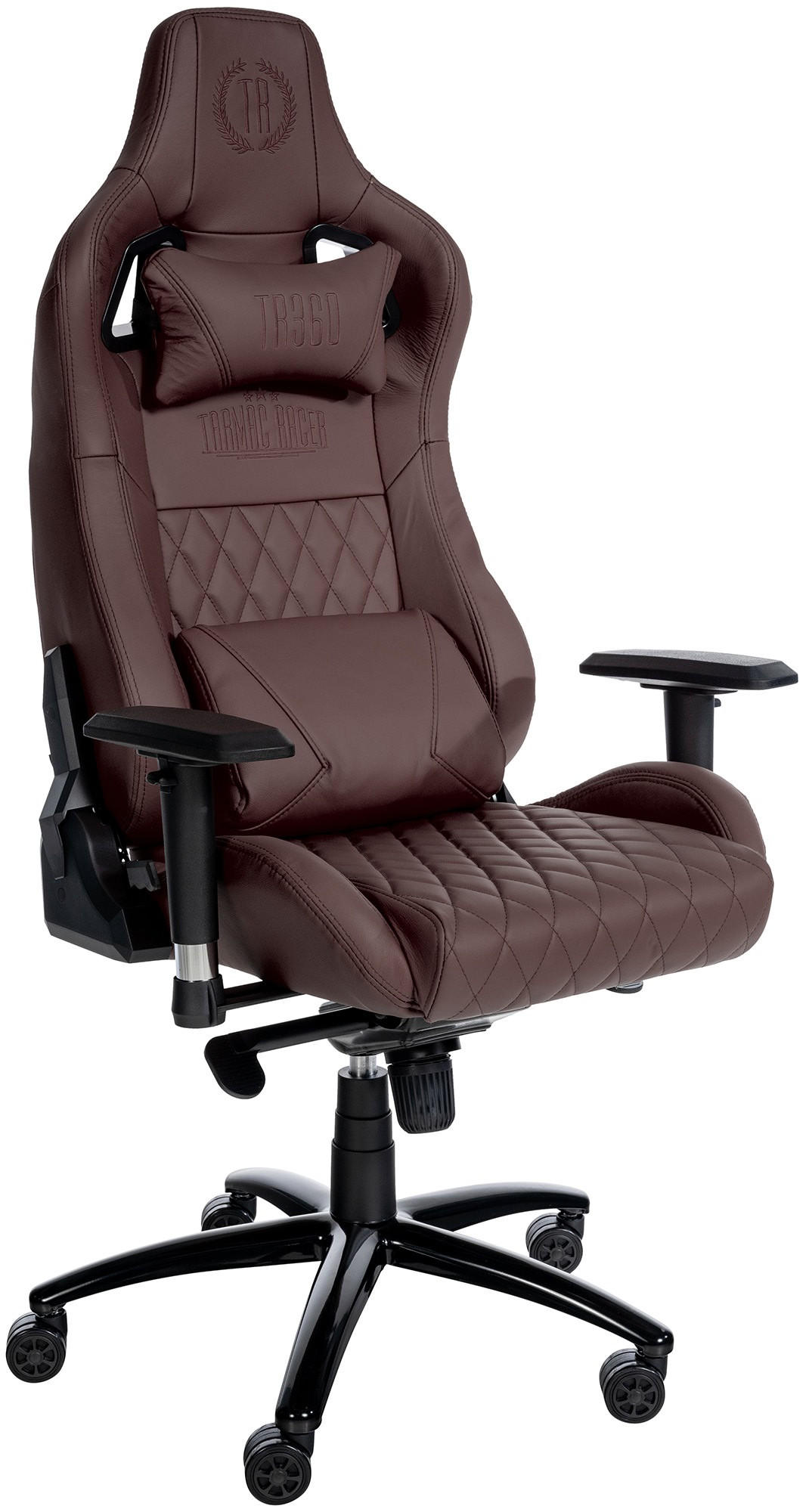 CHEFSESSEL Echtleder braun - Schwarz/Braun, Leder/Metall (70/129/64cm) - CLP